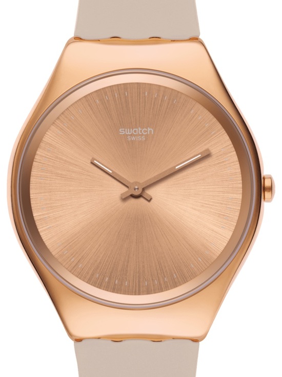 Swatch Accessories - Swatch SKINROSEE - Silicone Strap with Rose Gold Case Watch